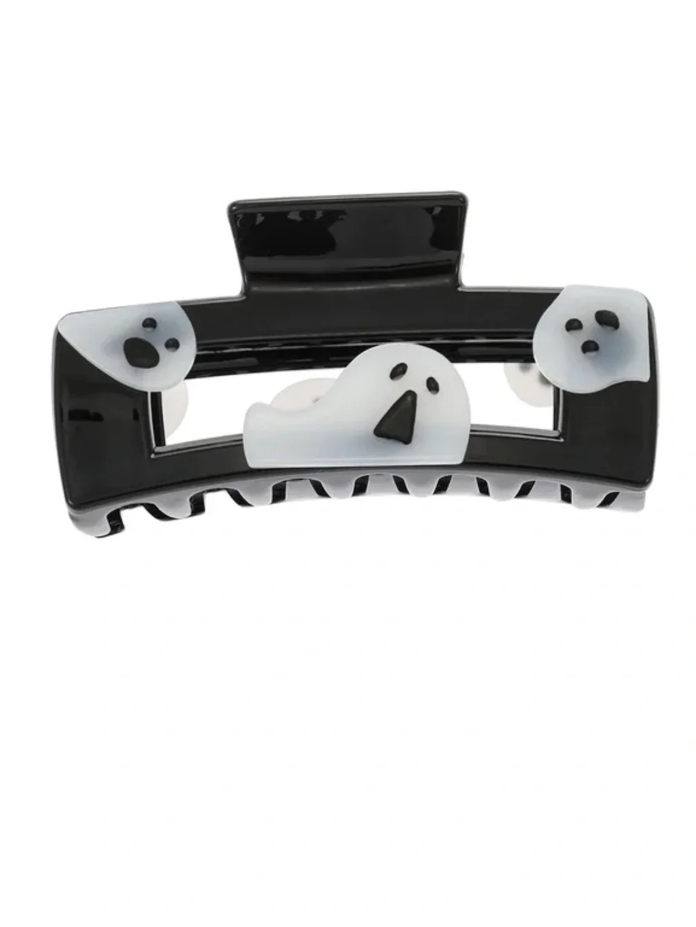 Halloween Black Acrylic Ghost Hair Claw Clip NWT